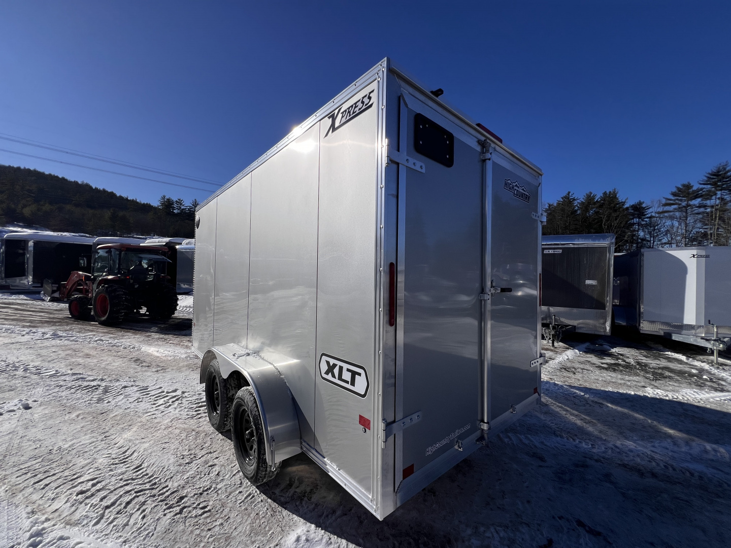 New 2026 High Country 7x14 + 18" V-Nose/ XLT Aluminum trailer /Barn Door/ 7'interior -7000GVW