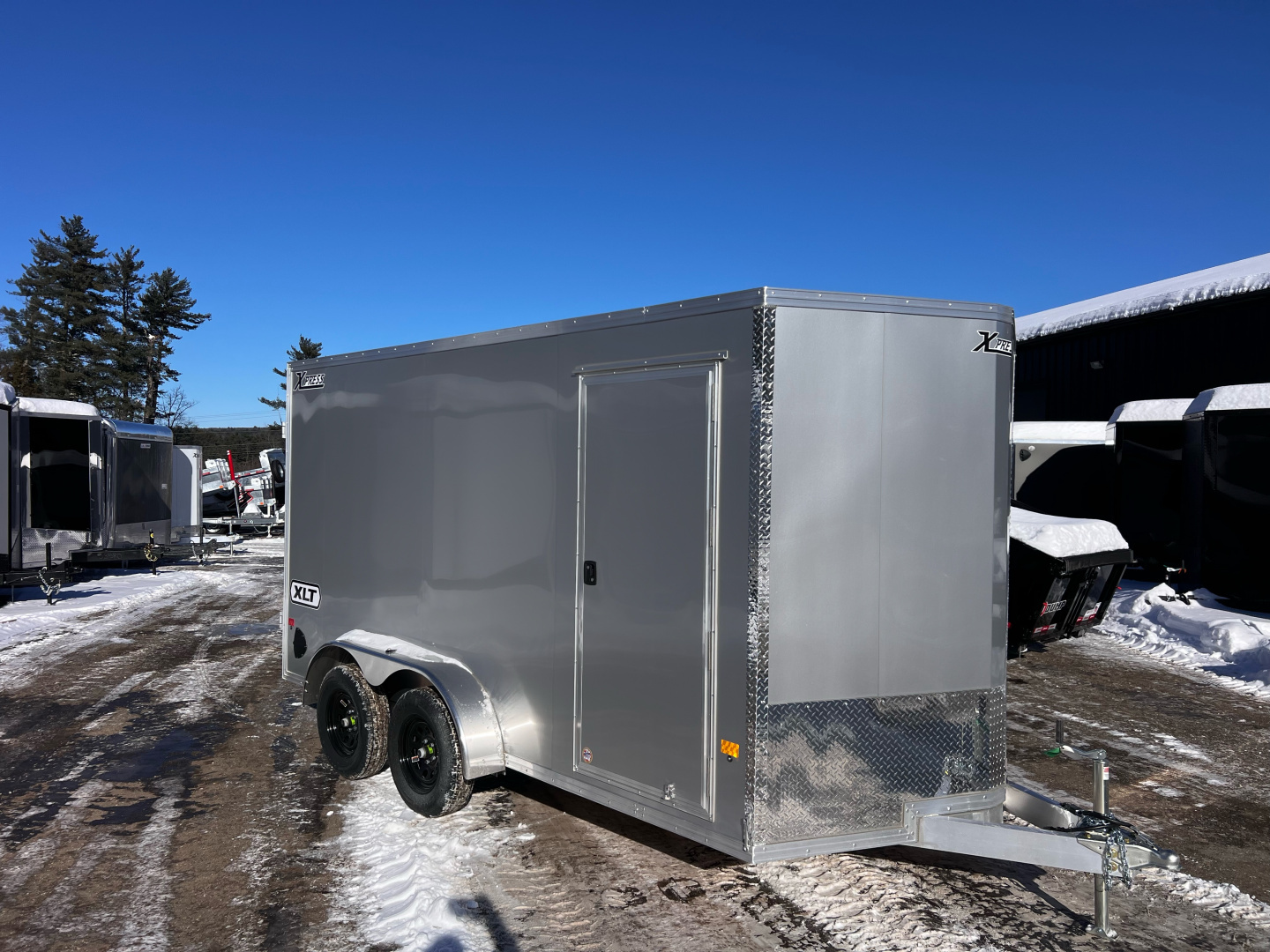 New 2026 High Country 7x14 + 18" V-Nose/ XLT Aluminum trailer /Barn Door/ 7'interior -7000GVW