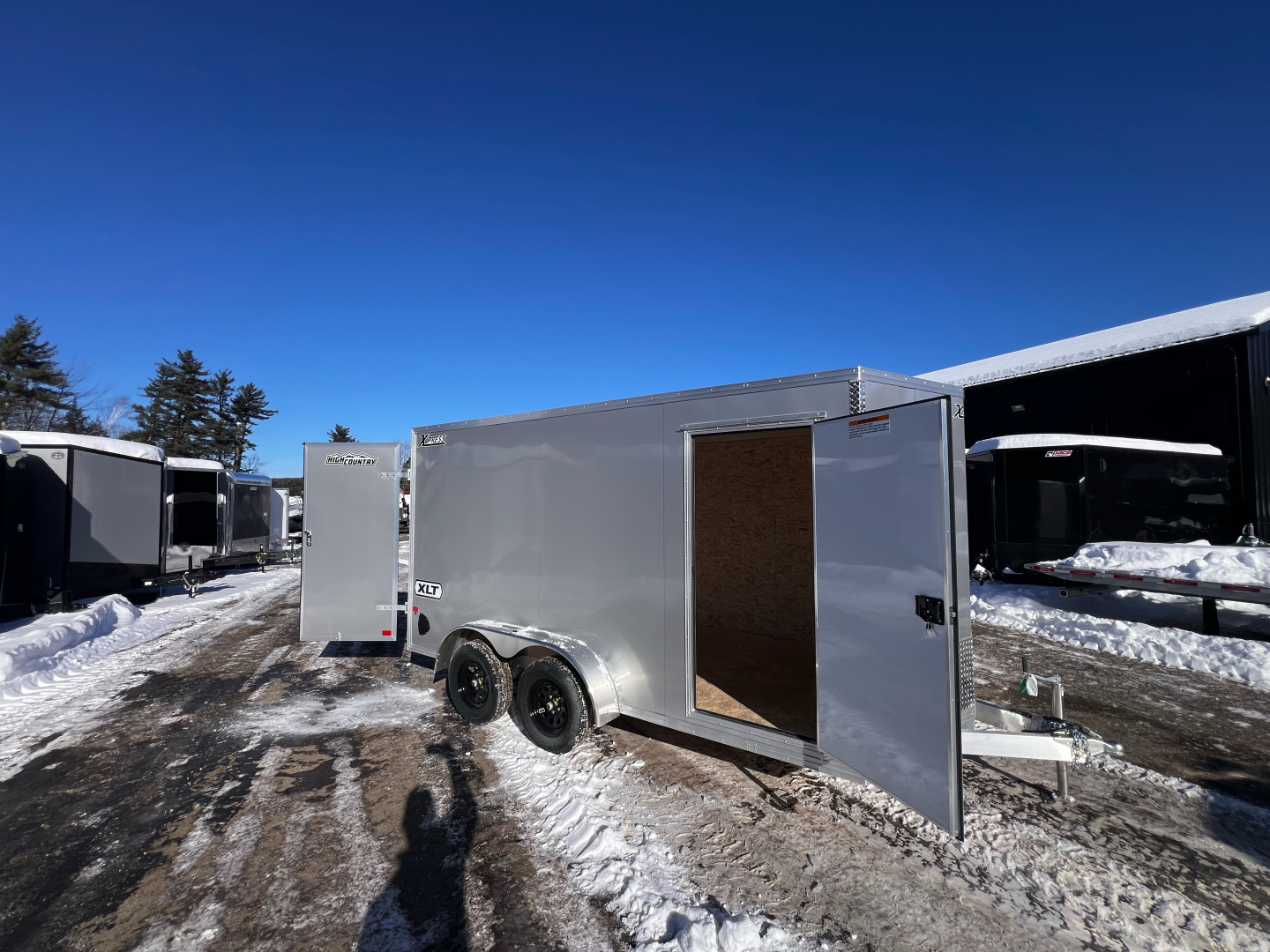 New 2026 High Country 7x14 + 18" V-Nose/ XLT Aluminum trailer /Barn Door/ 7'interior -7000GVW