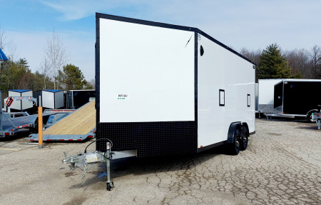 New 7.5 X 18 + 5' V-NOSE SNOWMOBILE ENCLOSED ALL ALUMINUM LIGHTNING 2026