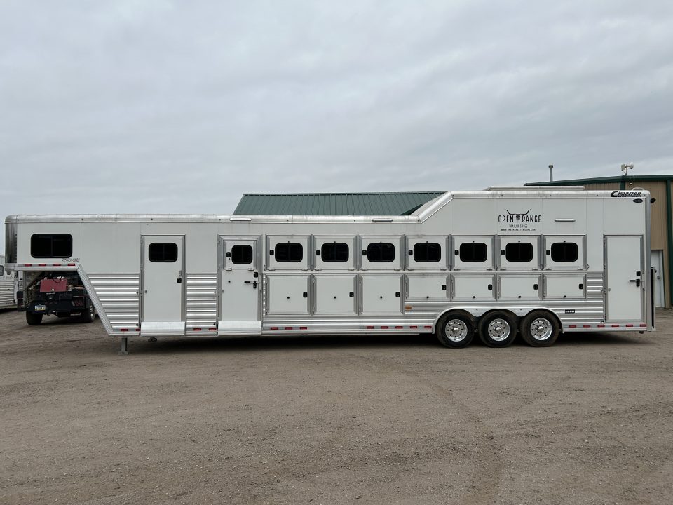 Used 2023 Cimarron 8 horse Trainer Trailer