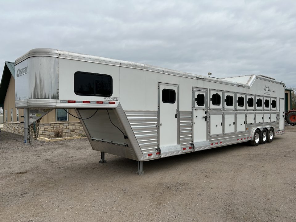 Used 2023 Cimarron 8 horse Trainer Trailer
