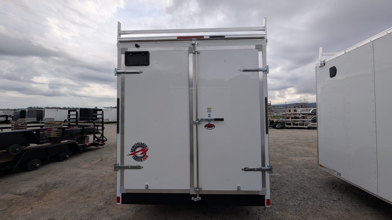 New 2026 Homesteader 7x14 HD SERIES CONTRACTOR Intrepid V-Nose Cargo Trailer w/ BARN DOORS, LADDER RACKS