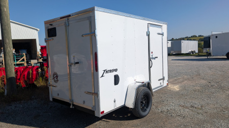 New 2026 Homesteader 6x12 Intrepid V-Nose Cargo Trailer w/ Barn Doors