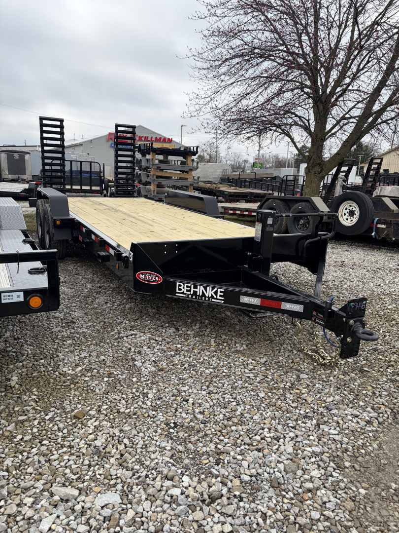 New 2026 Behnke CBCT2020E-S10K Equipment Trailer 83X20 TA SKIDLOADER BEAVERTAIL W/FLIP-UP RAMPS (GVW:20000) BLACK