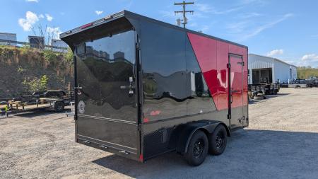 New 2026 Homesteader 7x14 Intrepid "OHV" V-Nose Cargo Trailer w/ Ramp Door (84" INSIDE)