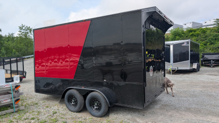 New 2026 Homesteader 7x14 Intrepid  OHV  V-Nose Cargo Trailer w/ Ramp Door (84  INSIDE)