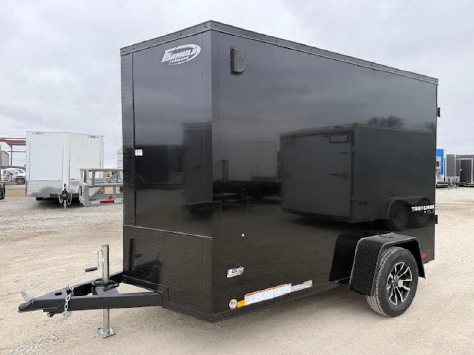 New 2026 Formula Traverse Blackout 6'x10' 3k Flat Top V-Nose Enclosed Cargo Trailer Cargo / Enclosed Trailer