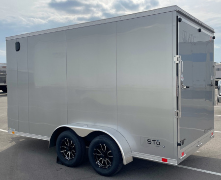 New ATC STo 400 Aluminum 7' x 14' Tandem Axle Silver Enclosed Cargo Trailer: 7700 GVWR, Aluminum Wheels