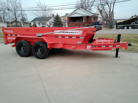 New 2026 PJ Trailers 83x14 14K Low Pro Telescopic Dump Trailer