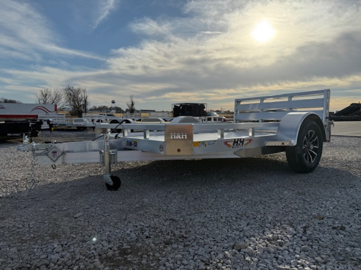 New 2026 H&H Aluminum 78"x10' 3k Low Side Utility Trailer