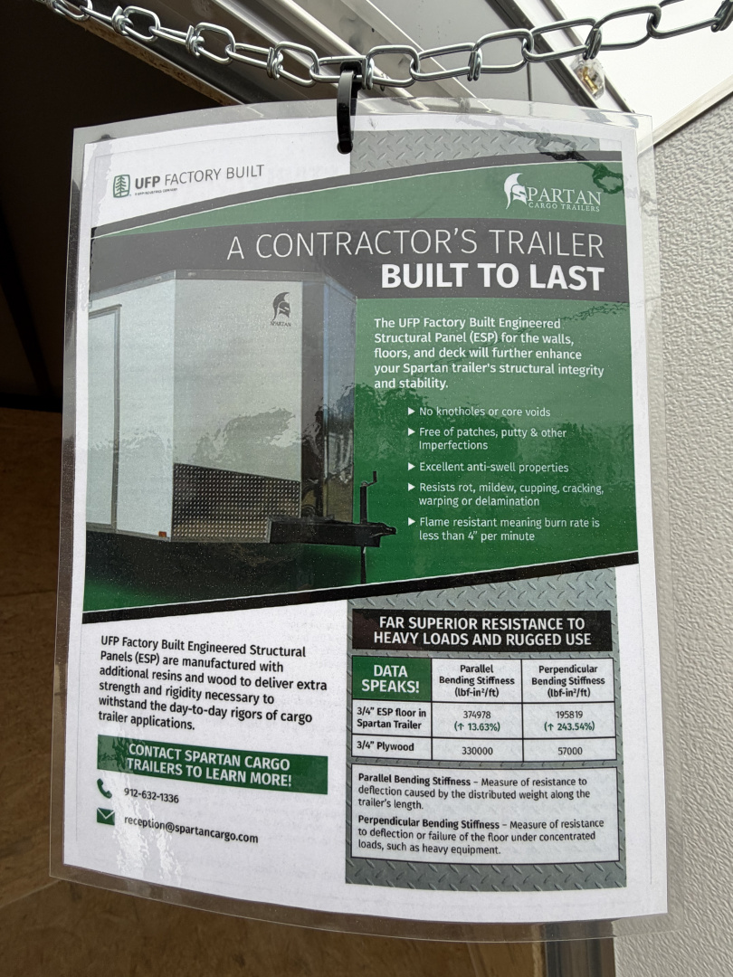 New 2026 Spartan 7X16 Enclosed Trailer, 10K GVWR, Pro Series, PolyCor, StableDeck, 7' Interior