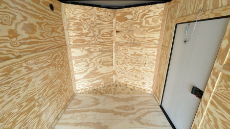 New 7x16 Charcoal Blackout Tandem Axle Enclosed Cargo Trailer,, 7' Interior Height, .080 Polycore