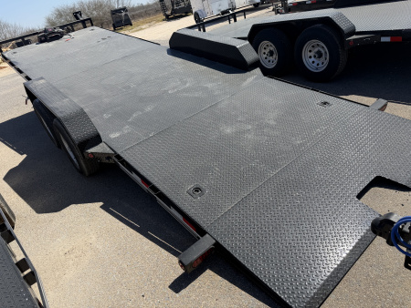 New 2026 East Texas Trailers 83x22ft Tilt Medium Duty Car Hauler w/Winch