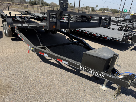New 2026 East Texas Trailers 83x22ft Tilt Medium Duty Car Hauler w/Winch