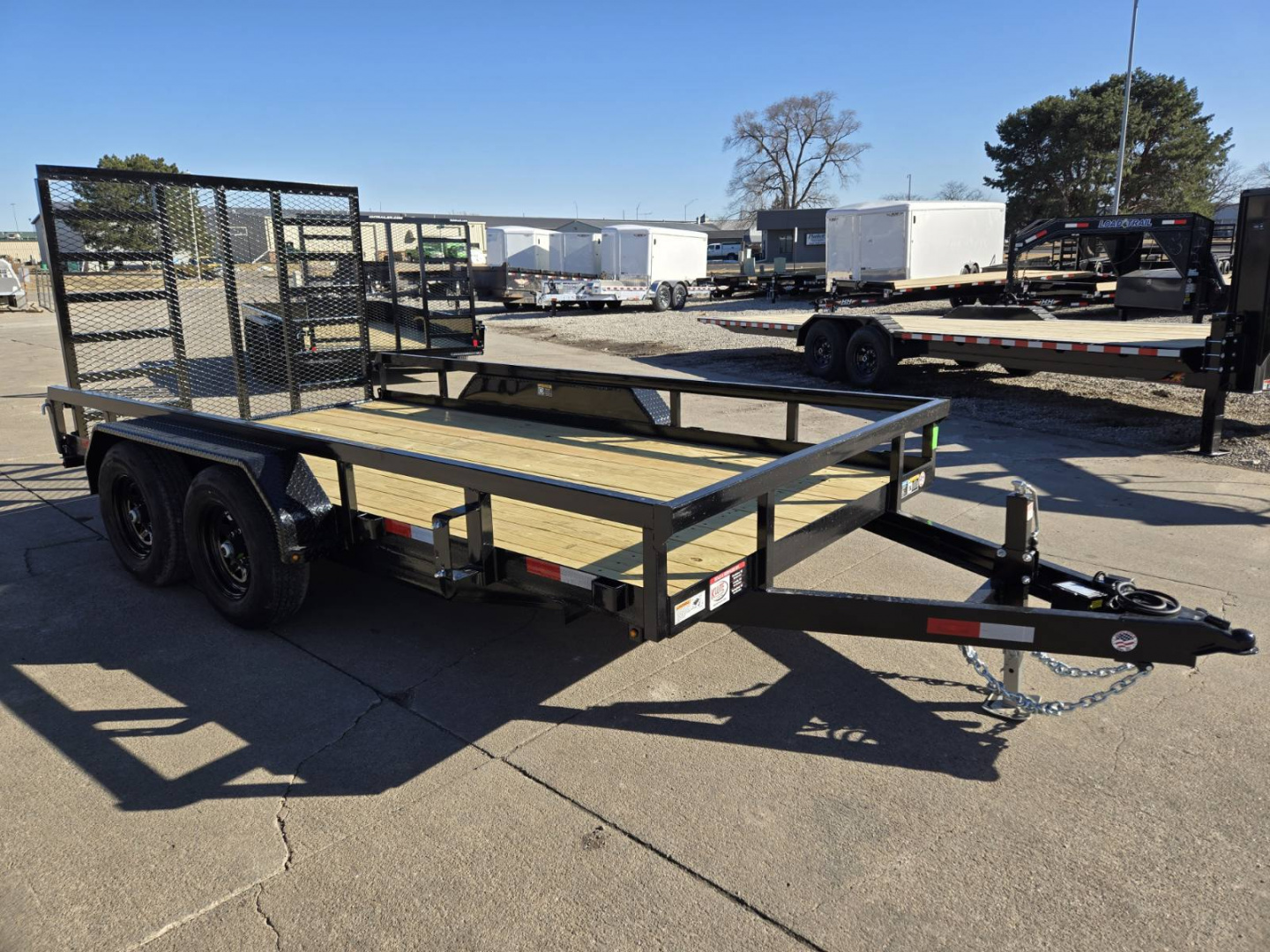 New 2026 H&H Trailers 82x14 Heavy Duty Rail Side 10K Utility Trailer