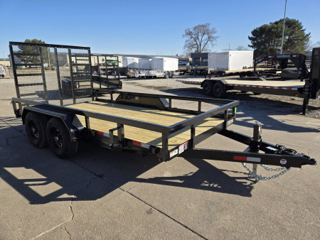 New 2026 H&H Trailers 82x14 Heavy Duty Rail Side 10K Utility Trailer