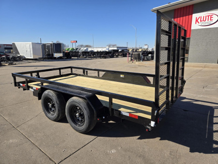 New 2026 H&H Trailers 82x14 Heavy Duty Rail Side 10K Utility Trailer