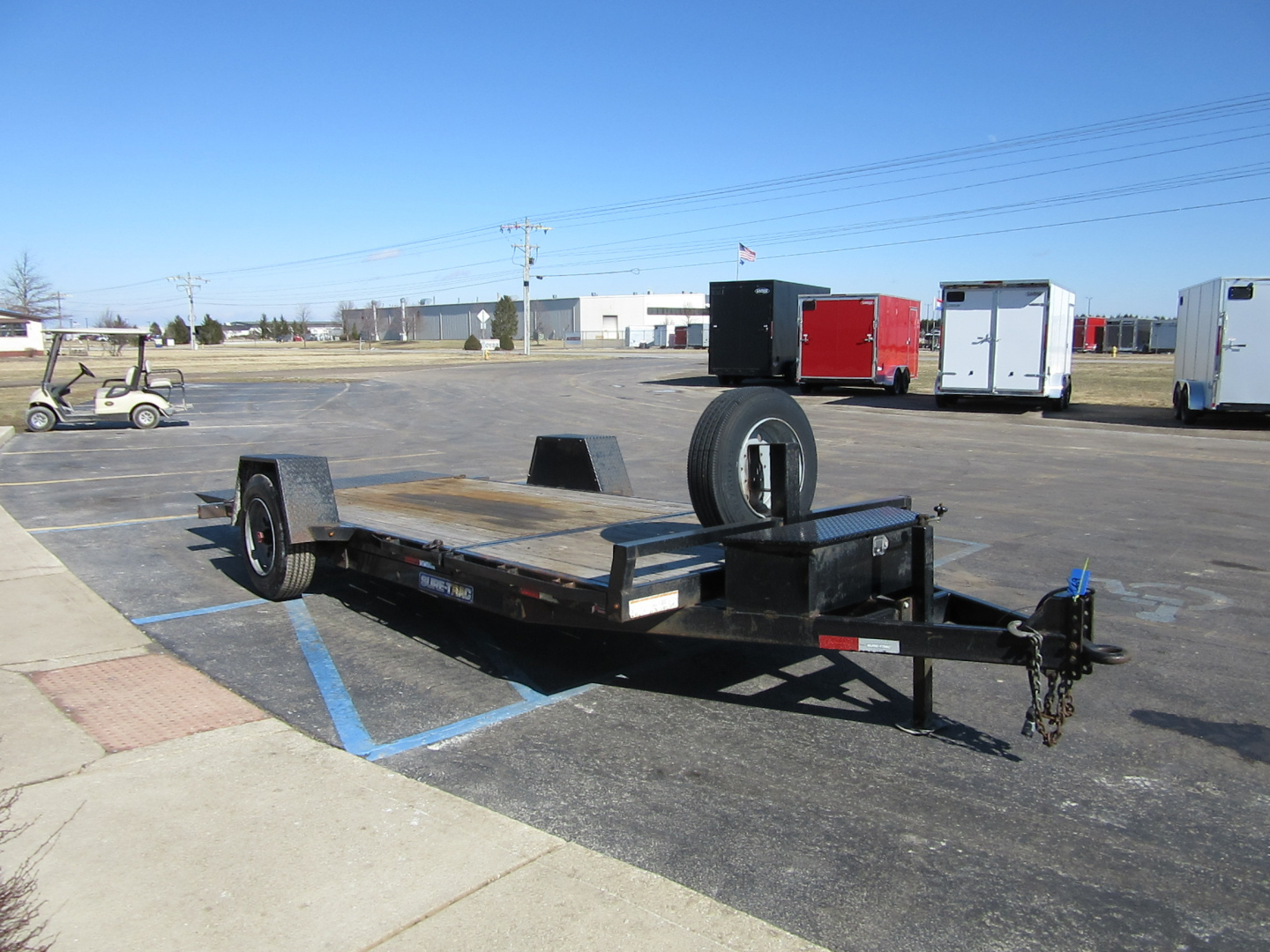 Used 2022 Sure-Trac 6.5 x 16 (12+4) ST78124SATE-B-100 Tilt Trailer 10K / Spare Tire