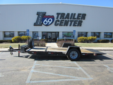 Used 2022 Sure-Trac 6.5 x 16 (12+4) ST78124SATE-B-100 Tilt Trailer 10K / Spare Tire