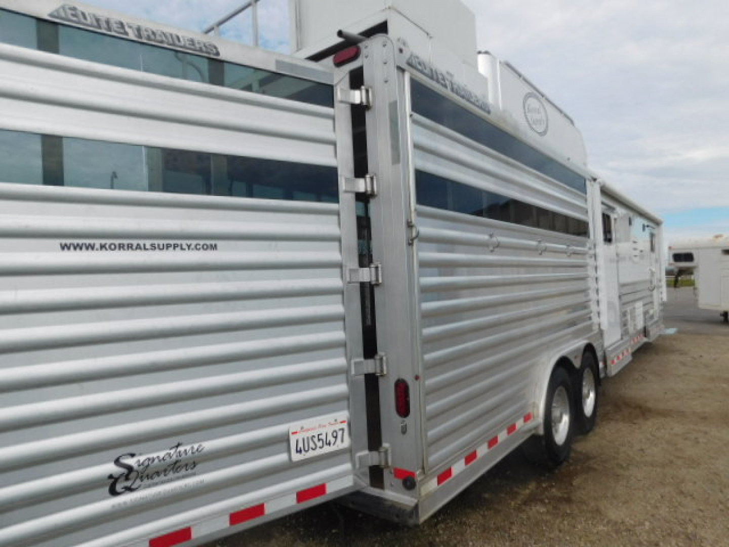 Used 2022 Elite Trailers Stock Combo 14' LQ Horse Trailer