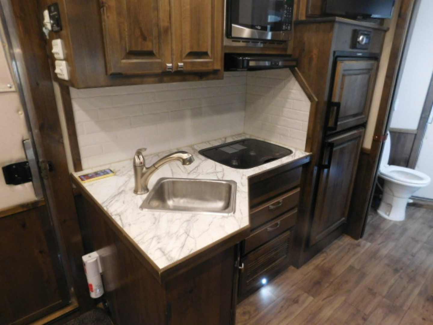 Used 2022 Elite Trailers Stock Combo 14' LQ Horse Trailer