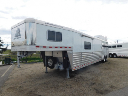 Used 2022 Elite Trailers Stock Combo 14' LQ Horse Trailer