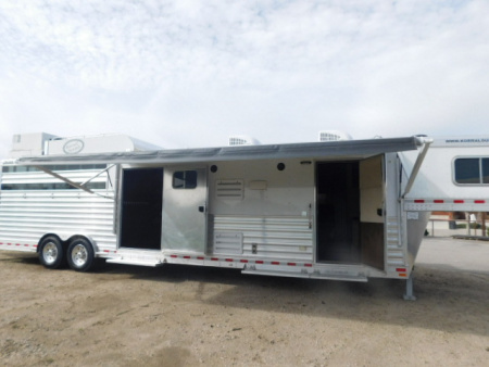 Used 2022 Elite Trailers Stock Combo 14' LQ Horse Trailer