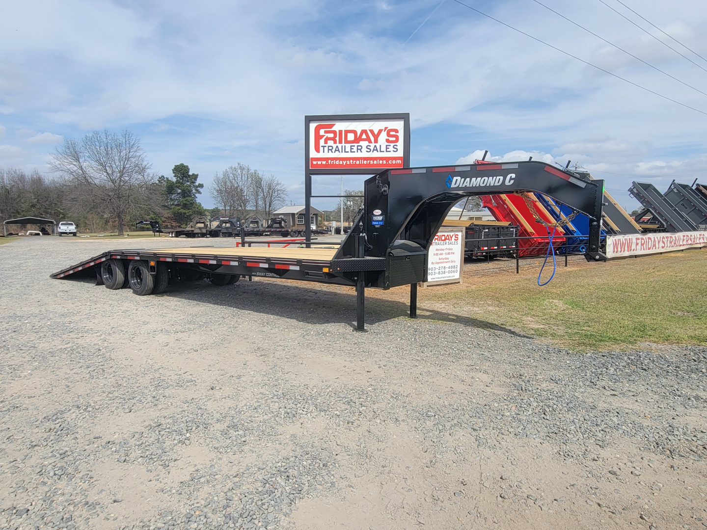 New 2026 Diamond C Trailers FMAX212 32' x 102" Hydraulic Dovetail Pacesetter Edition Equipment Trailer