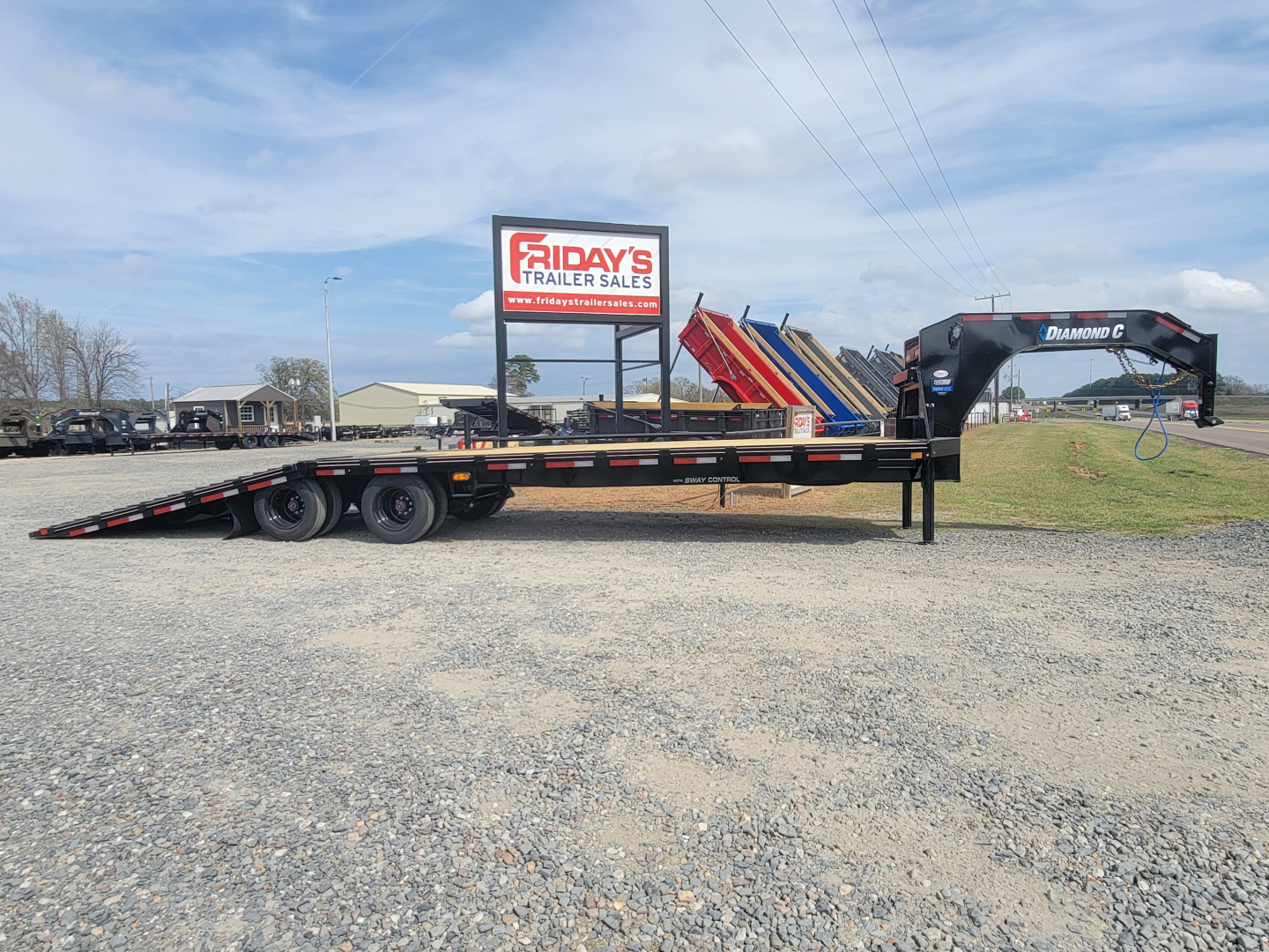 New 2026 Diamond C Trailers FMAX212 32' x 102" Hydraulic Dovetail Pacesetter Edition Equipment Trailer