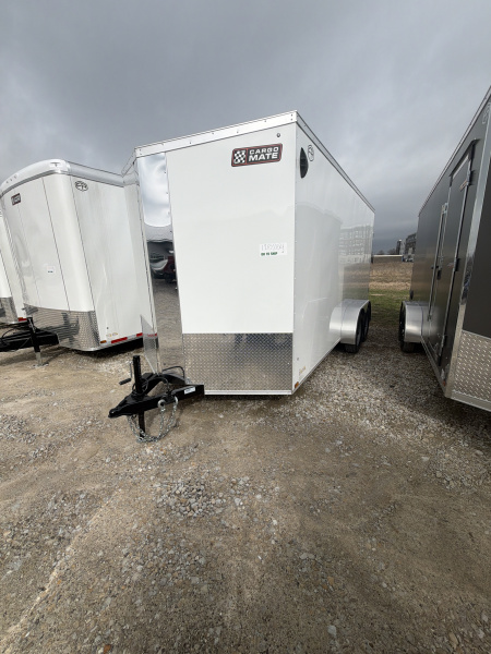 New 2026 CARGO MATE EHW716TA2-24 Cargo / Enclosed Trailer 7X16 TA RAMP DOOR (GVW:7000) WHITE