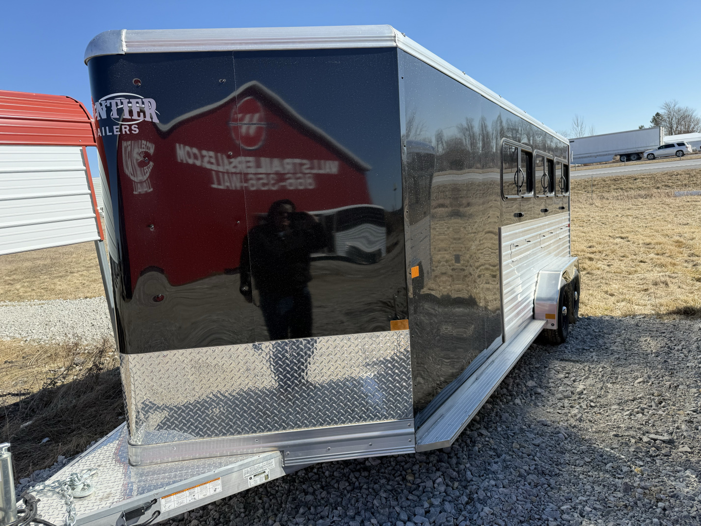 New 2026 Frontier Trailers 7x18 Low Pro 6 Pen Stock / Stock Combo Trailer