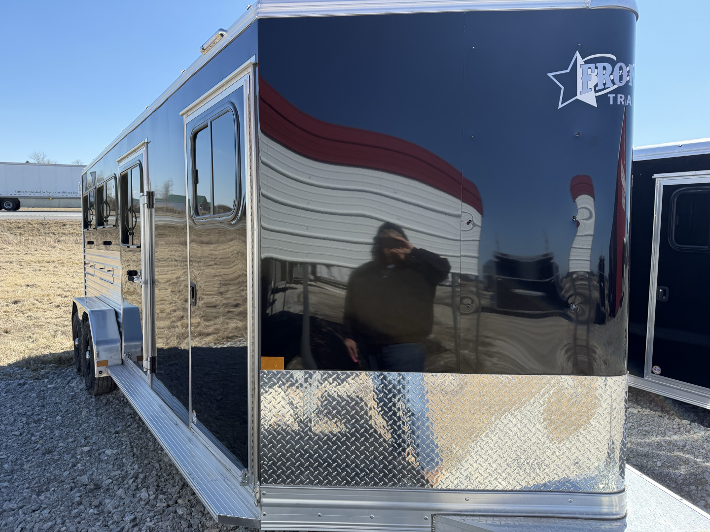 New 2026 Frontier Trailers 7x18 Low Pro 6 Pen Stock / Stock Combo Trailer