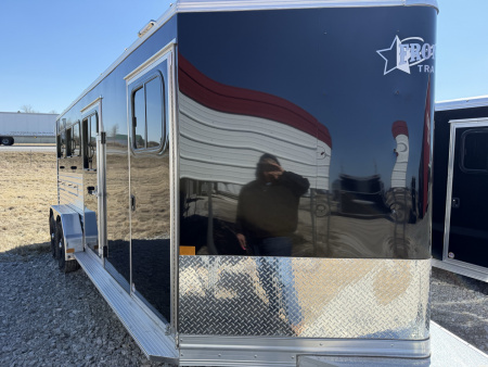 New 2026 Frontier Trailers 7x18 Low Pro 6 Pen Stock / Stock Combo Trailer