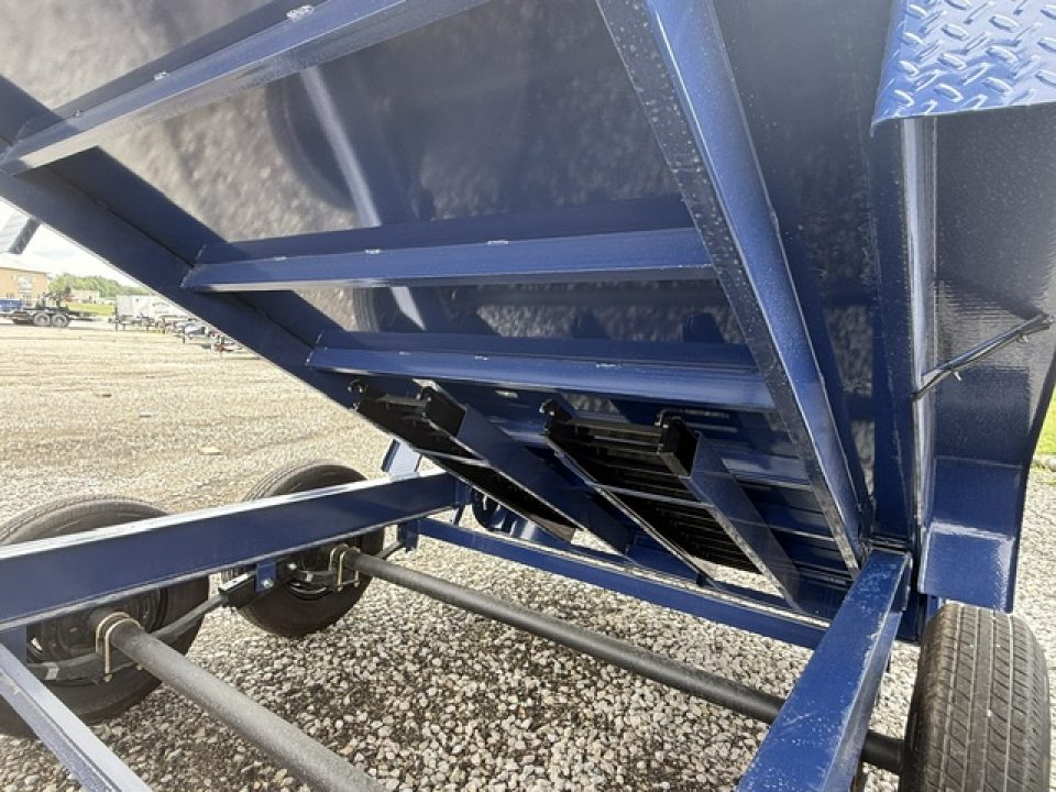 New 2026 H&H Blue 83"x14'14k Telescopic I-Beam Bumper Pull Dump Trailer