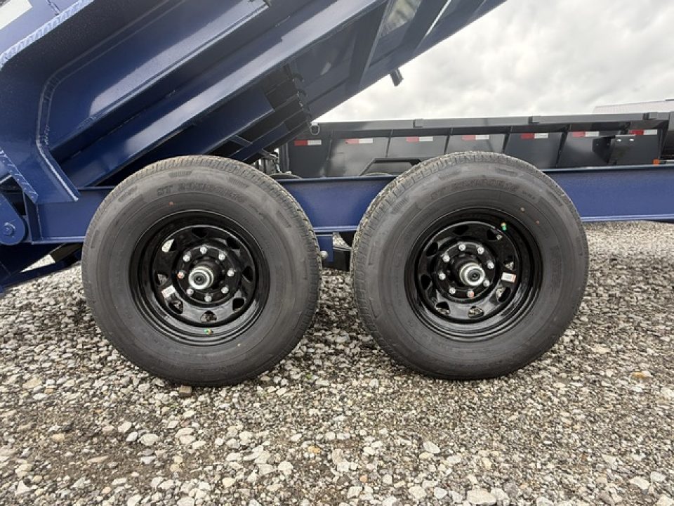New 2026 H&H Blue 83"x14'14k Telescopic I-Beam Bumper Pull Dump Trailer