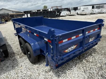 New 2026 H&H Blue 83"x14'14k Telescopic I-Beam Bumper Pull Dump Trailer