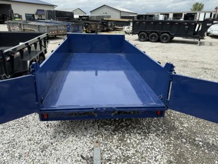 New 2026 H&H Blue 83"x14'14k Telescopic I-Beam Bumper Pull Dump Trailer