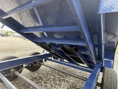 New 2026 H&H Blue 83"x14'14k Telescopic I-Beam Bumper Pull Dump Trailer