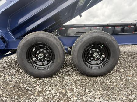 New 2026 H&H Blue 83"x14'14k Telescopic I-Beam Bumper Pull Dump Trailer