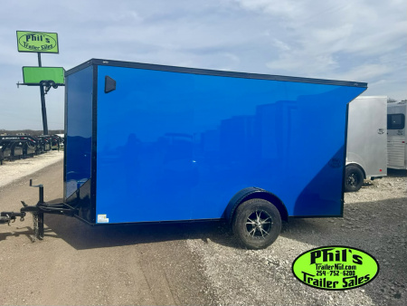 New 6X12 Cargo / Enclosed Trailer UPGRADED .080 SCREWLESS EXTERIOR, REAR WING & ALUMINUM WHEELS