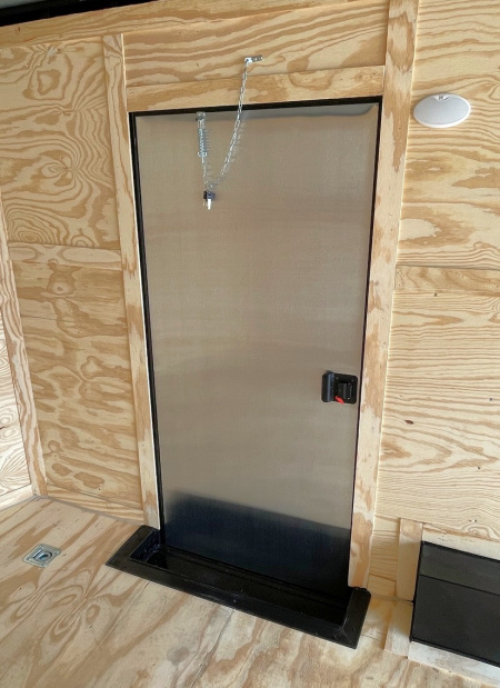 New 8.5' x 16' Enclosed Cargo Trailer: White, Black Trim, 7000 GVWR, .080 Polycore