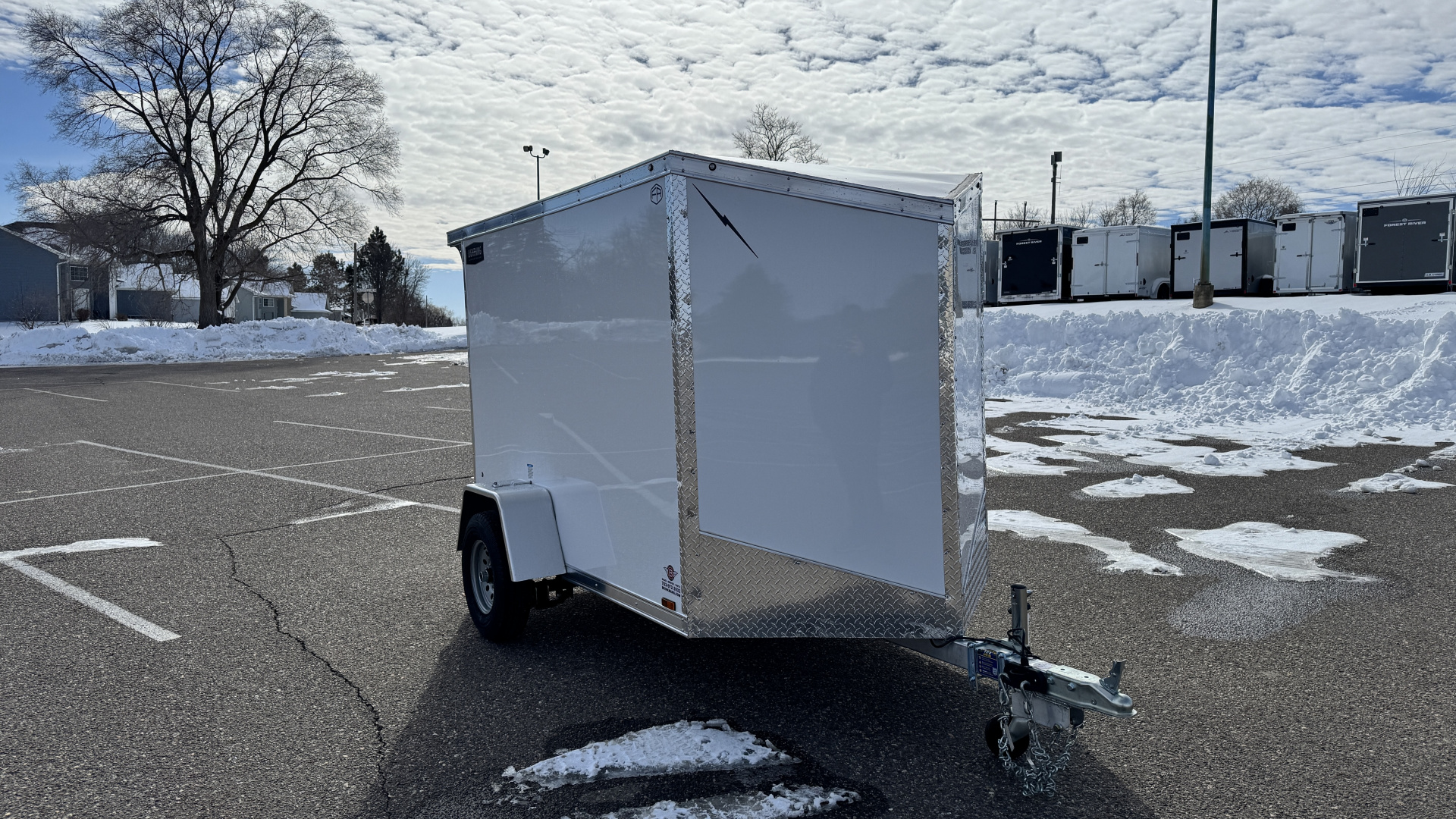 New 2026 Lightning 5X8 Cargo / Enclosed Trailer - REAR RAMP DOOR!