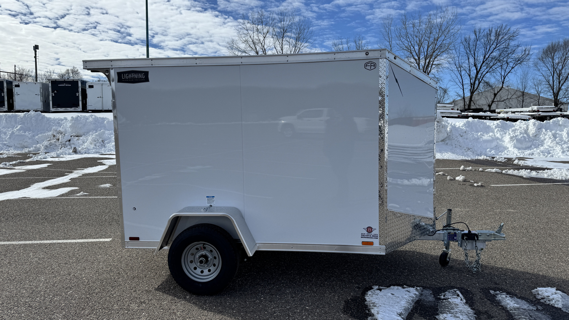 New 2026 Lightning 5X8 Cargo / Enclosed Trailer - REAR RAMP DOOR!