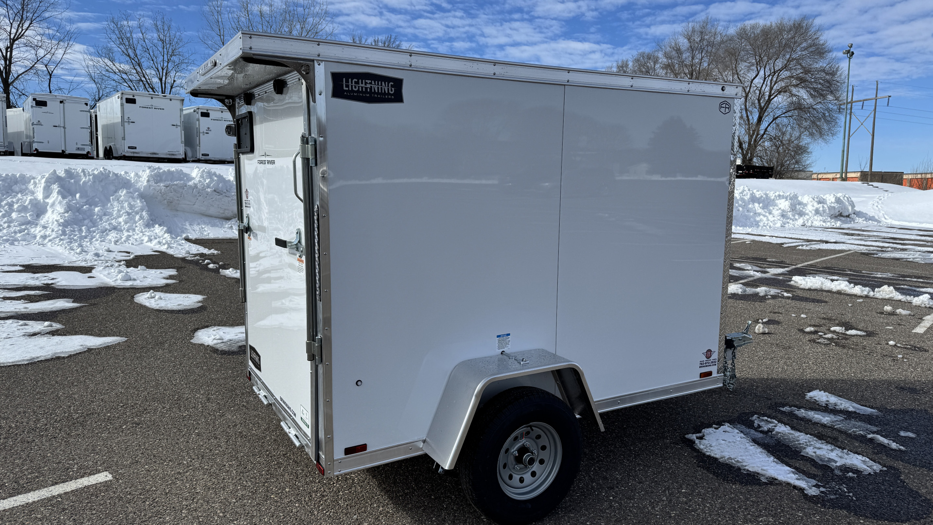 New 2026 Lightning 5X8 Cargo / Enclosed Trailer - REAR RAMP DOOR!