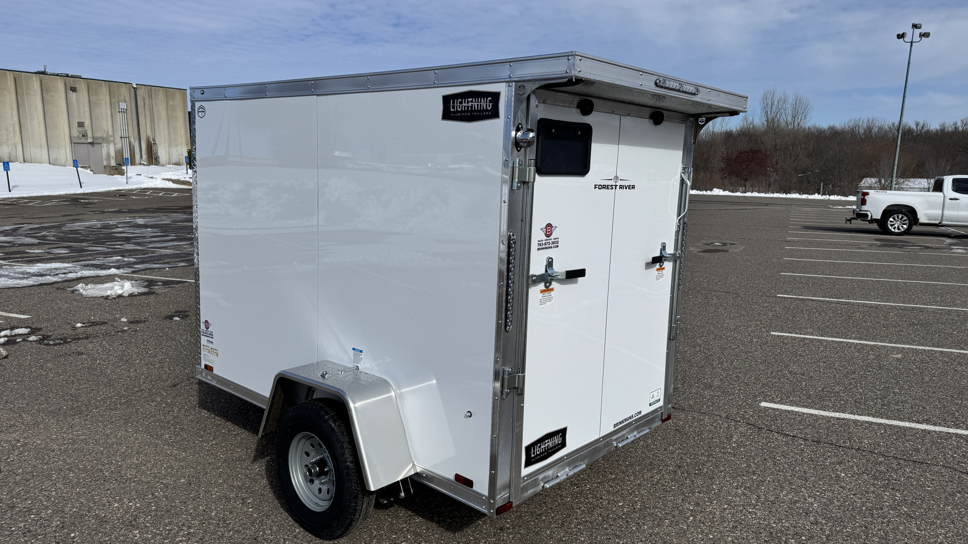 New 2026 Lightning 5X8 Cargo / Enclosed Trailer - REAR RAMP DOOR!
