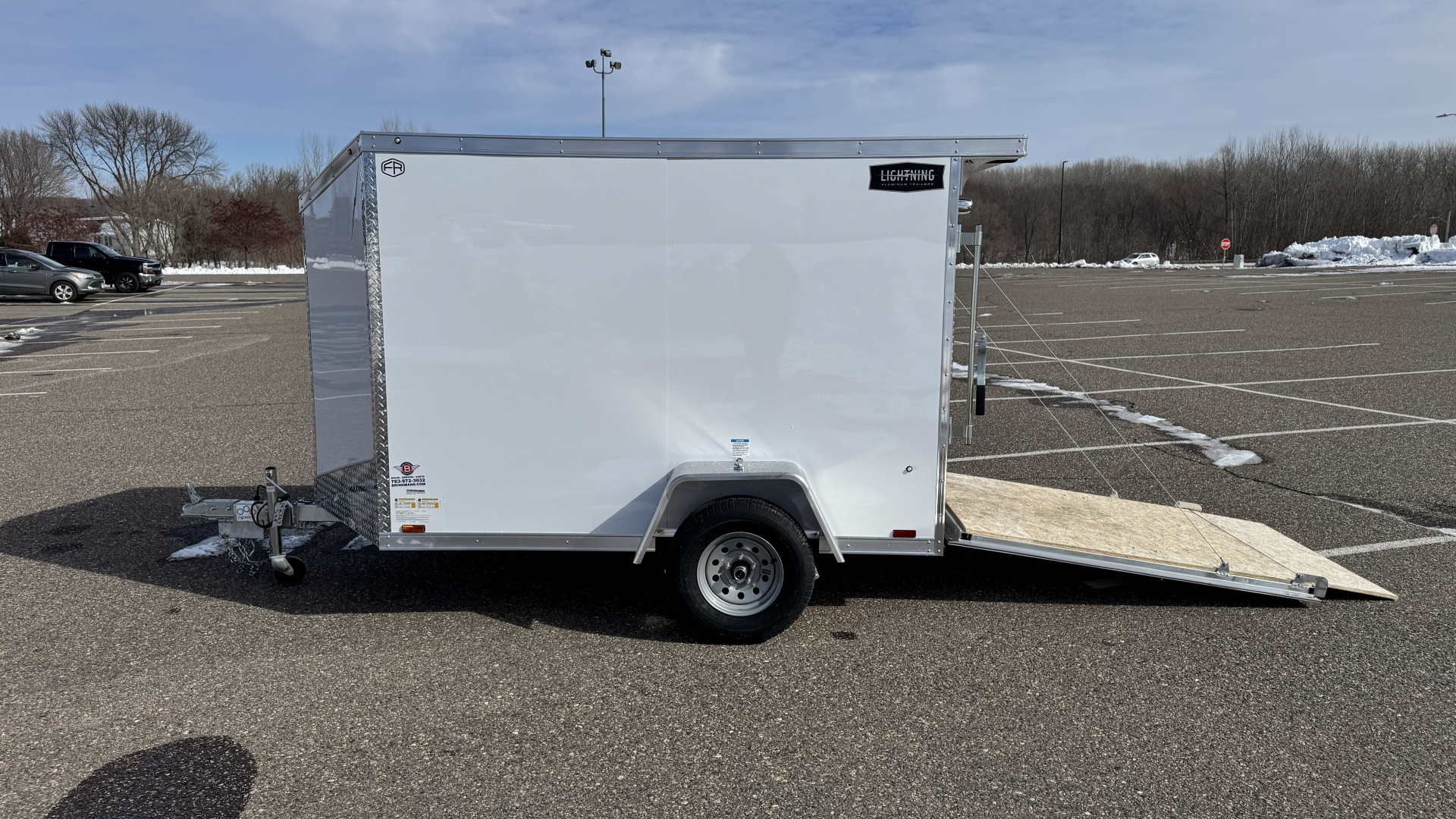 New 2026 Lightning 5X8 Cargo / Enclosed Trailer - REAR RAMP DOOR!