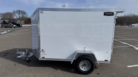 New 2026 Lightning 5X8 Cargo / Enclosed Trailer - REAR RAMP DOOR!