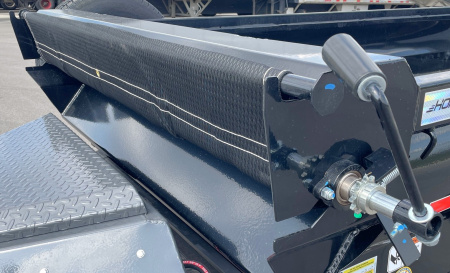 New Horizon 10' x 60" HZ5 Telescopic Dump Trailer: Black / Ash Gray, 7600 GVWR, Spare
