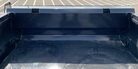 New Horizon 10' x 60" HZ5 Telescopic Dump Trailer: Black / Ash Gray, 7600 GVWR, Spare